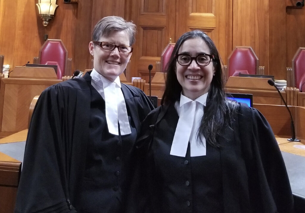 Jan Borowy and Fay Faraday at the Supreme Court